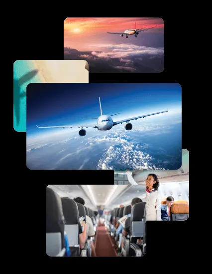 AirlineGift collage of aircraft and an aircraft cabin