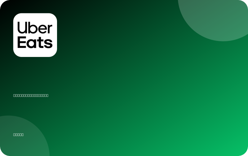 £5.00 Uber Eats gift card, To A Happy Person